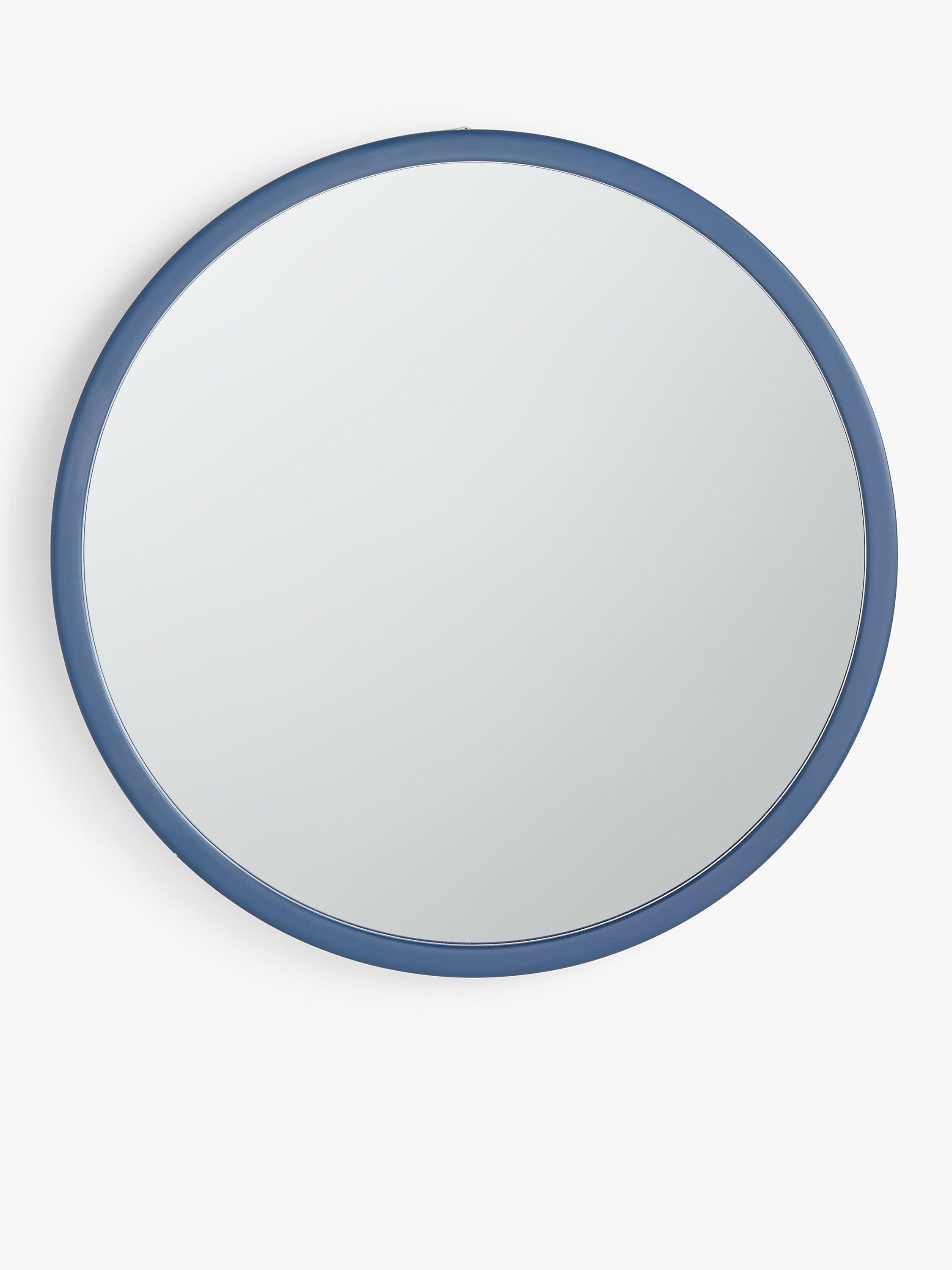 House by John Lewis Round Edge Mirror, 55cm, Navy