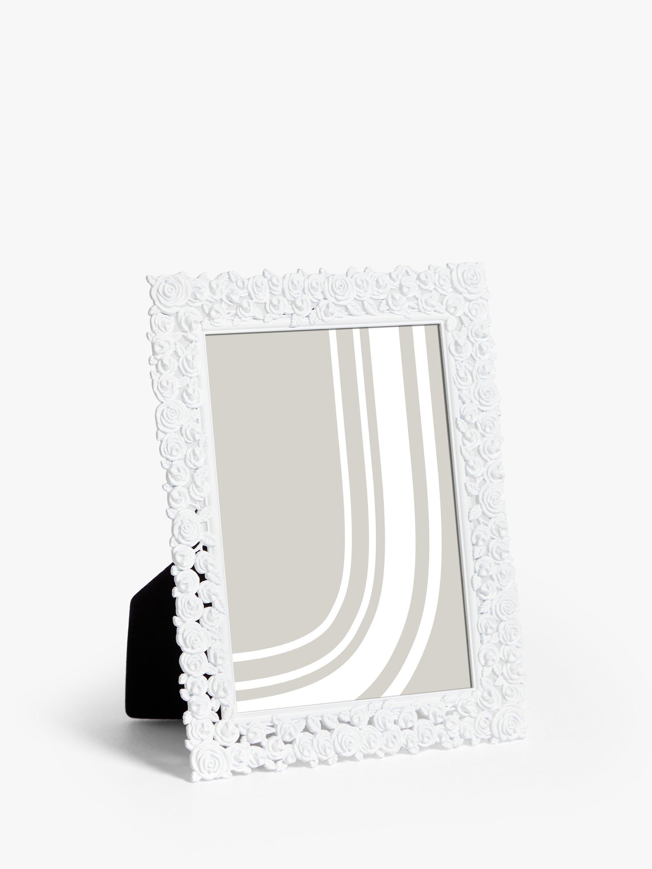 John Lewis & Partners Metal Roses Photo Frame, White
