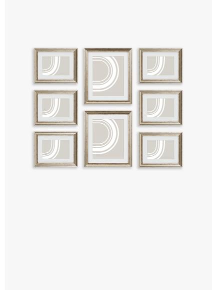 John Lewis Gallery Set Multi-aperture Photo Frames, 8 Photo, Champagne, Champagne
