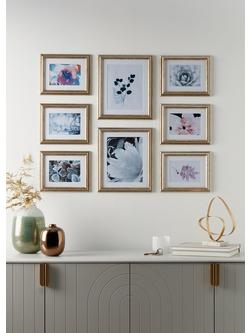 John Lewis Gallery Set Multi-aperture Photo Frames, 8 Photo, Champagne - view 2, Champagne