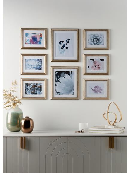John Lewis Gallery Set Multi-aperture Photo Frames, 8 Photo, Champagne - view 2, Champagne