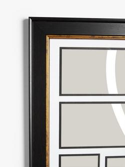 John Lewis Multi-aperture Photo Frame, 13 Photo, Black/Gold - view 2, Black/Gold