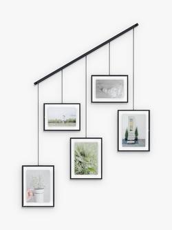 Umbra Exhibit Multi Hanging Photo Frame Display, 5 Photo - view 2, Black
