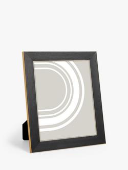 John Lewis Flat Wood-Effect Photo Frame, Black/Gold, Black/Gold