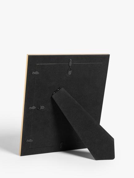 John Lewis Flat Wood-Effect Photo Frame, Black/Gold - view 2, Black/Gold