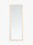 John Lewis Rectangular Wood-Effect Wall Mirror, 125 x 35cm, Natural