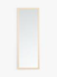 John Lewis ANYDAY Rectangular Wood-Effect Wall Mirror, 125 x 35cm, Natural