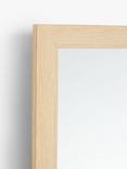 John Lewis ANYDAY Rectangular Wood-Effect Wall Mirror, 125 x 35cm, Natural