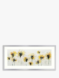 John Lewis Green Lili 'Fields Of Gold' Framed Print & Mount, 49.5 x 104.5cm, Yellow/Multi, Yellow/Multi