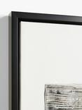 John Lewis 'Blackout' Hand Painted Textured Monochrome Abstract Framed Canvas, 90 x 100cm, Black/White