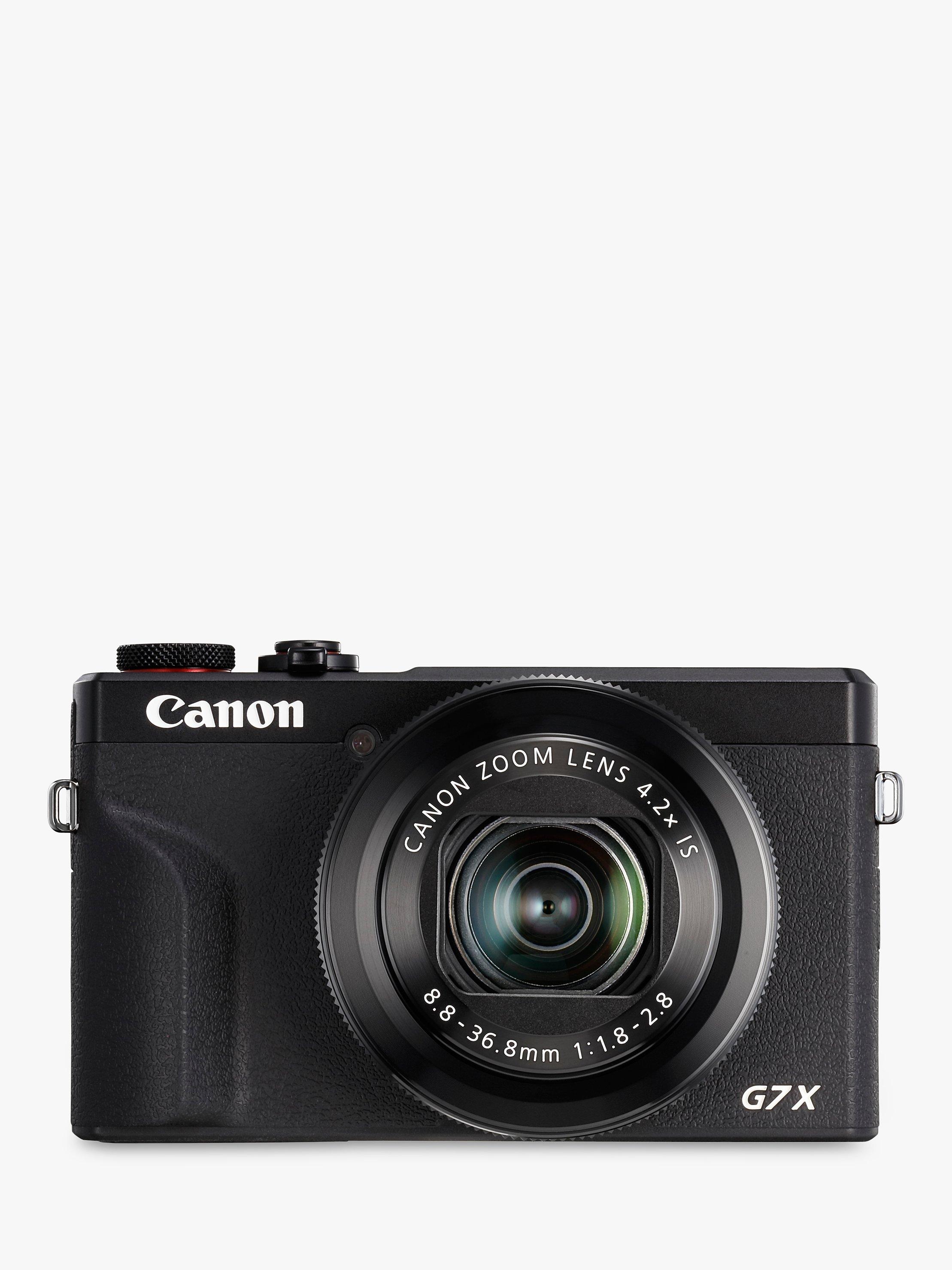 Canon PowerShot G7 X Mark III Digital Camera, 4K Ultra HD, 20.1MP, 4.2x Optical Zoom, Wi-Fi, Bluetooth, 3" Tilting Touch Screen