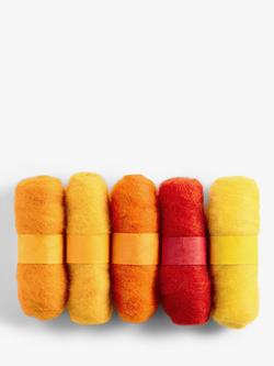 Habico Wool Felting Tops, Pack of 5, 113g, Yellow