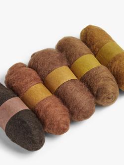 Habico Wool Felting Tops, Pack of 5, 113g - view 2, Brown