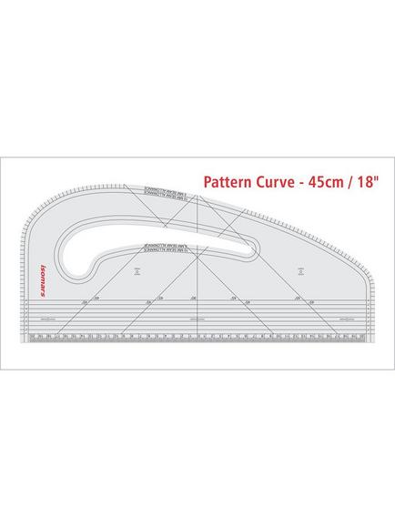 Habico Pattern Curve Dressmaking Tool, 45cm, Clear