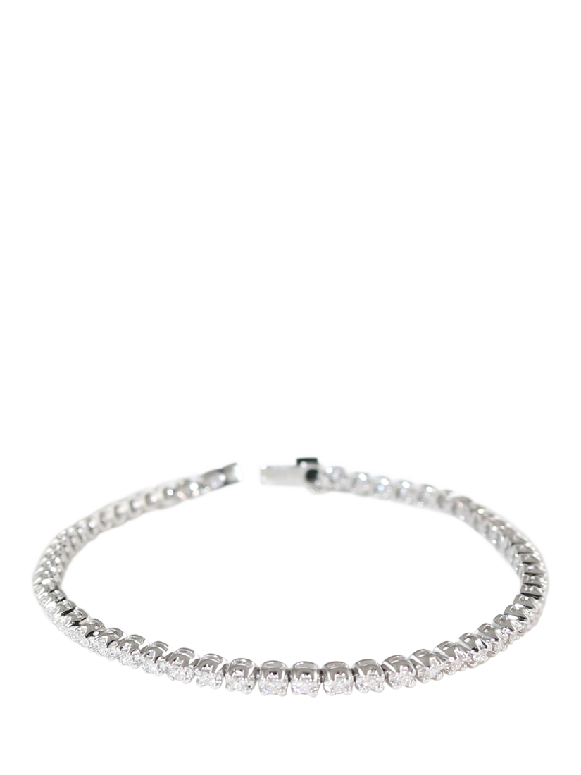 Product image 1 of 5, which shows E.W Adams 18ct White Gold Diamond Tennis Bracelet