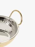 John Lewis Kainoosh Hammered Stainless Steel Balti Serving Dish, Set of 2, 18cm, Gold