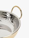 John Lewis Kainoosh Hammered Stainless Steel Balti Serving Dish, 20cm, Gold