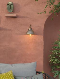 John Lewis Baldwin Outdoor Wall Light - view 2, Pewter/Copper