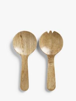 John Lewis Salad Servers, FSC-Certified (Mango Wood), Natural, Natural