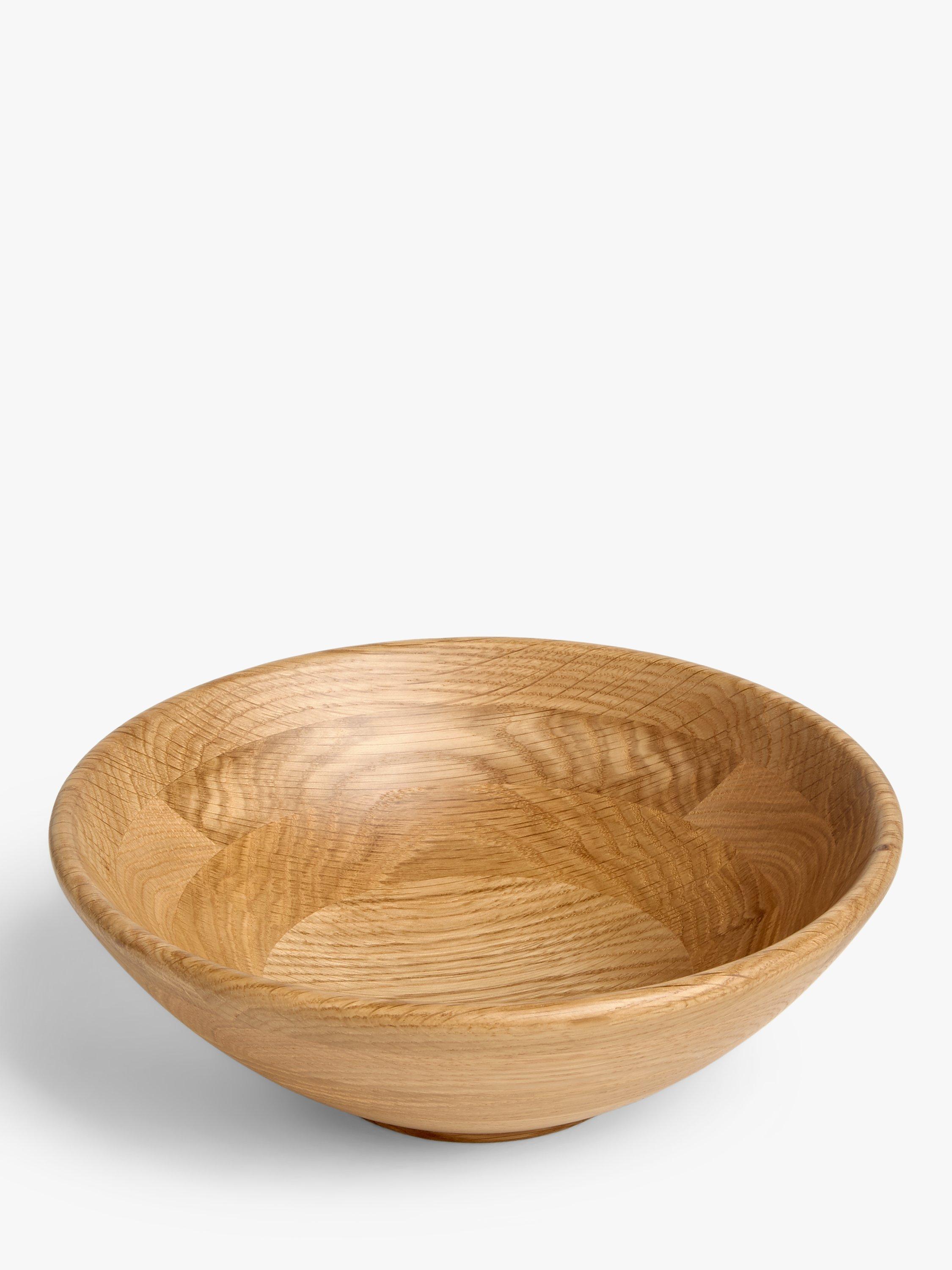 John Lewis Classic Small Oak Wood Salad Bowl, 25cm, Natural