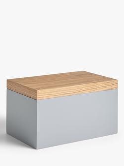 John Lewis Lacquered Storage Box, Medium, Grey