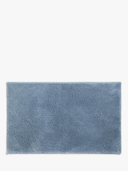 John Lewis Non Slip Cotton Bath Mat, Pacific Blue