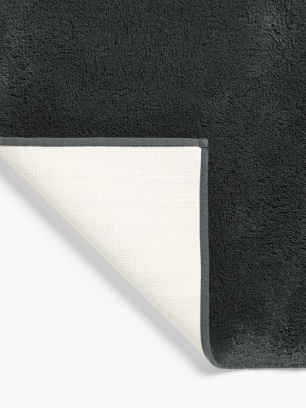 John Lewis Non Slip Cotton Bath Mat - view 2, Dark Steel