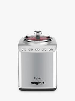 Magimix Gelato Expert Ice Cream Maker, Silver, Silver