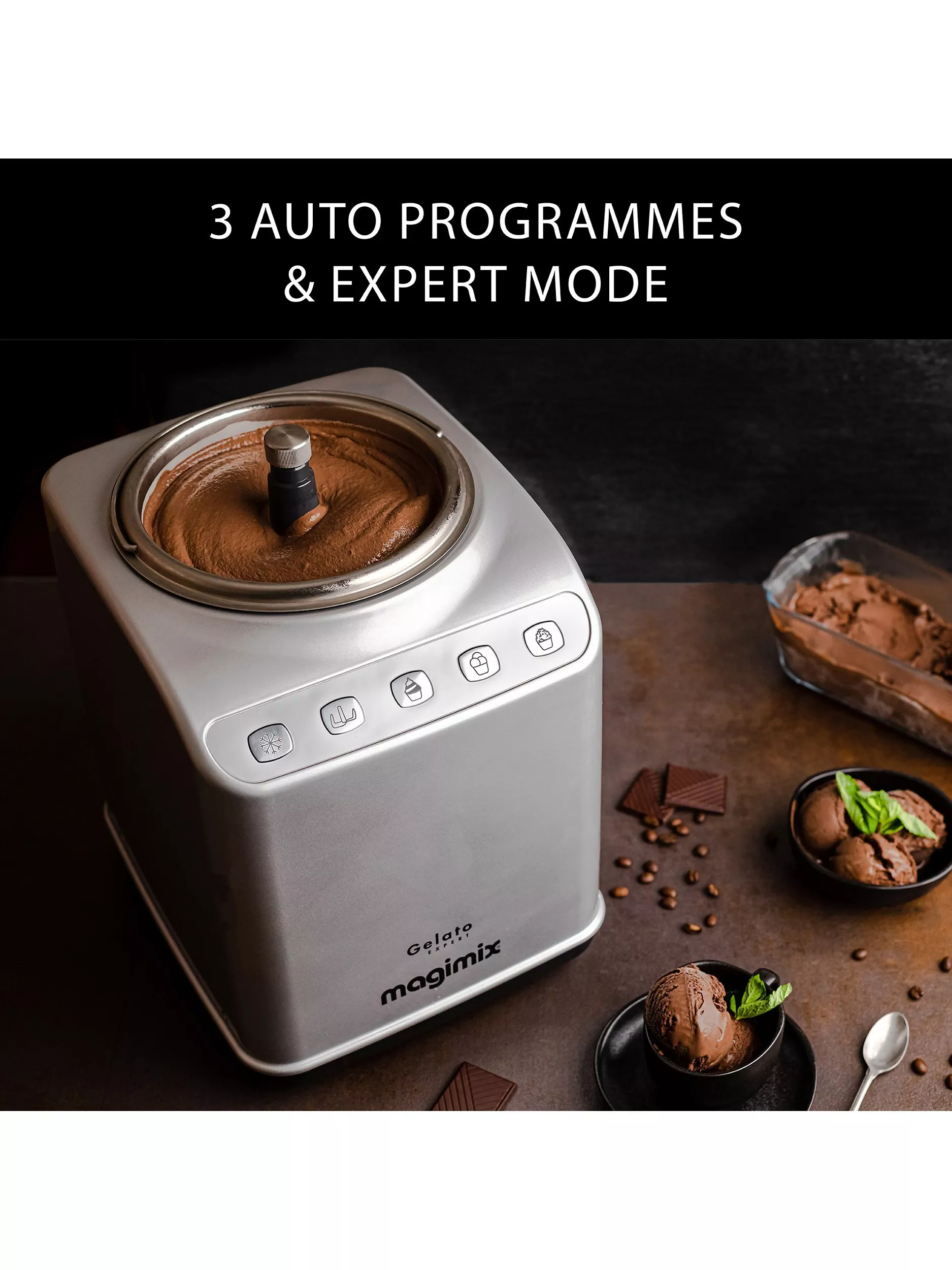 Sorbetière Magimix Gelato Expert 140 W Chrome mat
