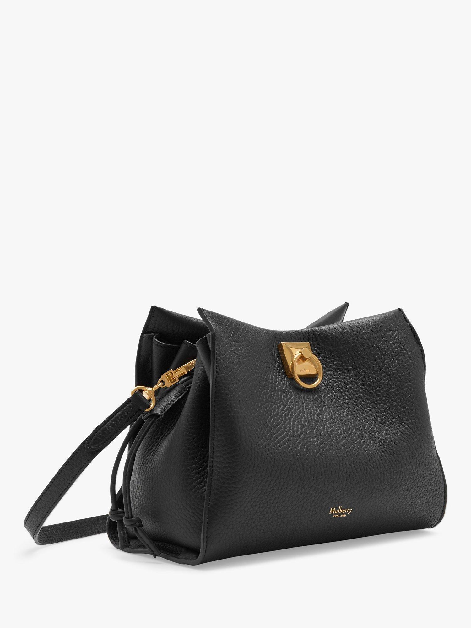 Product image 3 of 3, which shows Mulberry Small Iris Heavy Grain & Silky Calf's Leather Shoulder Bag, Black