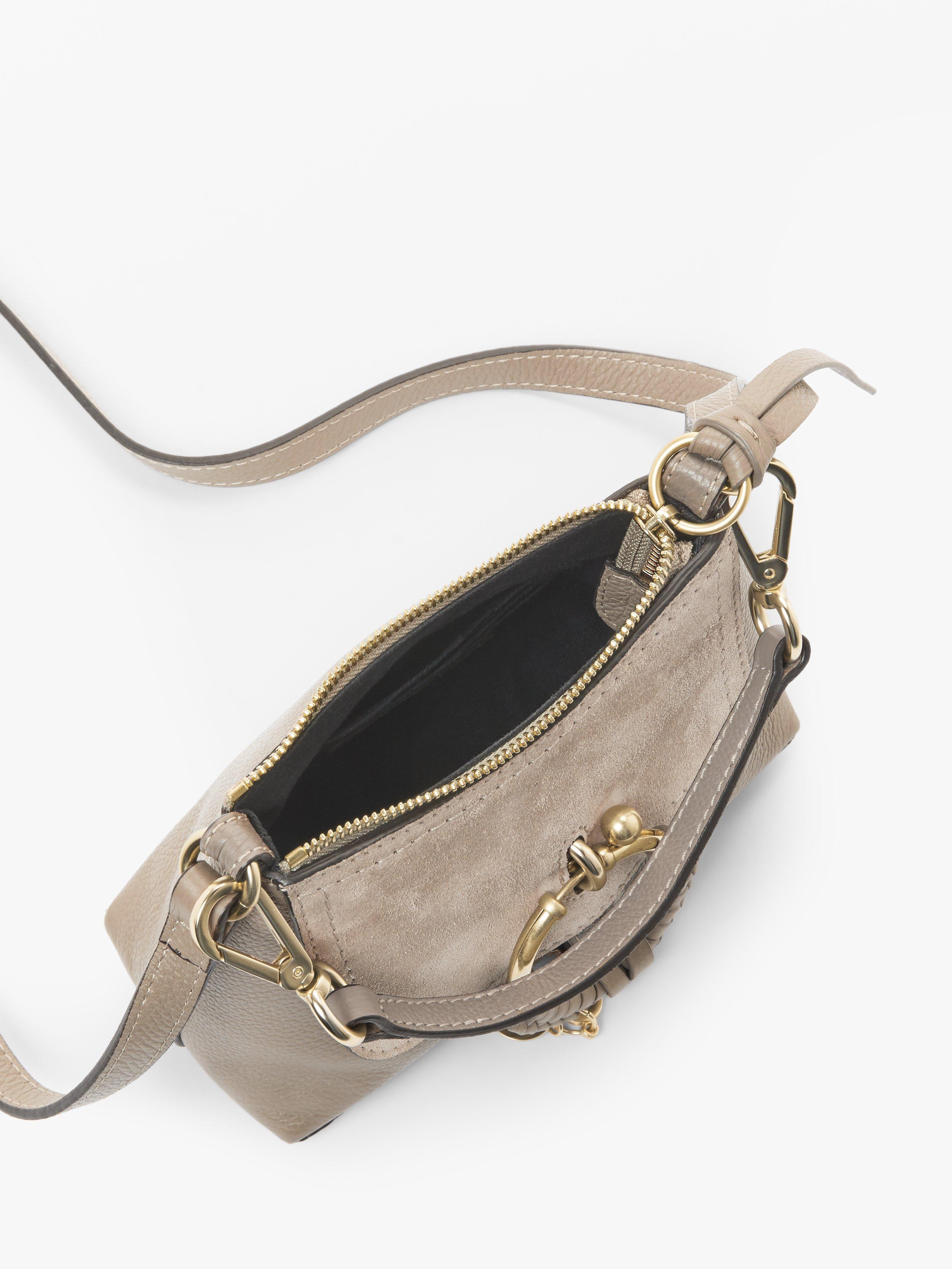 See By Chloe Joan Leather Suede Mini Satchel Bag Motty Grey