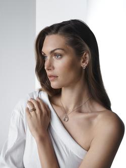 Georg Jensen Offspring Diamond Pave Pendant Necklace, Silver - view 2, Silver