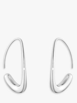 Georg Jensen Offspring Open Hoop Earrings, Silver, Silver
