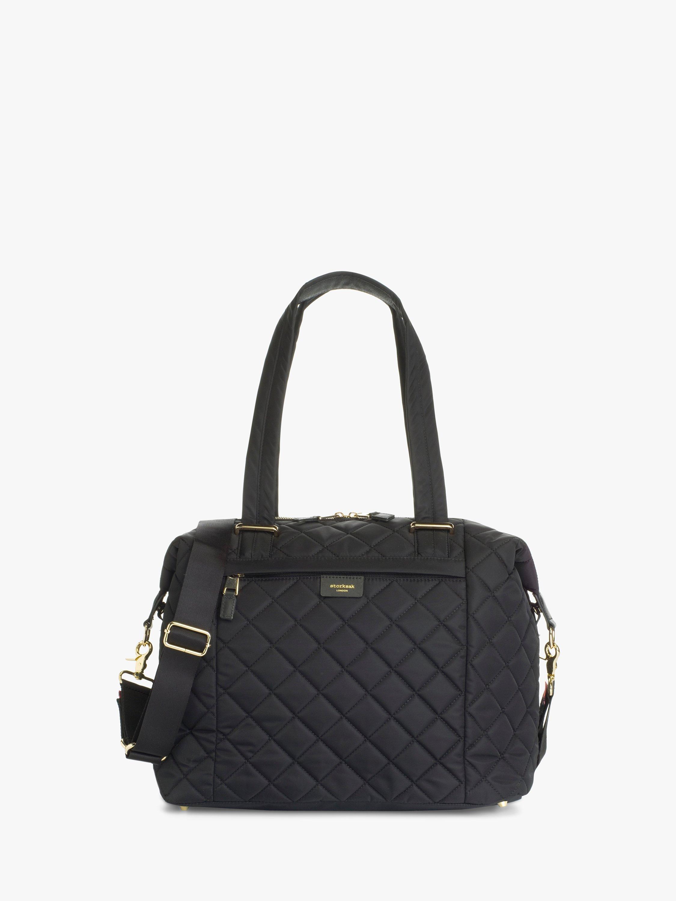 Storksak Stevie Quilted Tote Changing Bag, Black