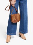 See By Chloé Small Hana Suede Leather Satchel Bag, Caramello