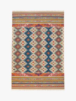 John Lewis Fusion Souk Kelim Rug, Blue