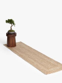 John Lewis Skye Jute Rug, Natural, Runner, L240 x W70cm - view 2, Natural