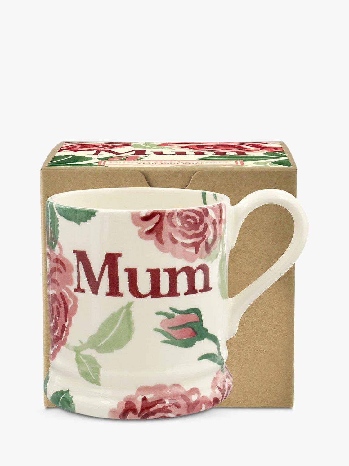 Emma Bridgewater Pink Roses Mum Half Pint Mug, 280ml, Pink/Multi