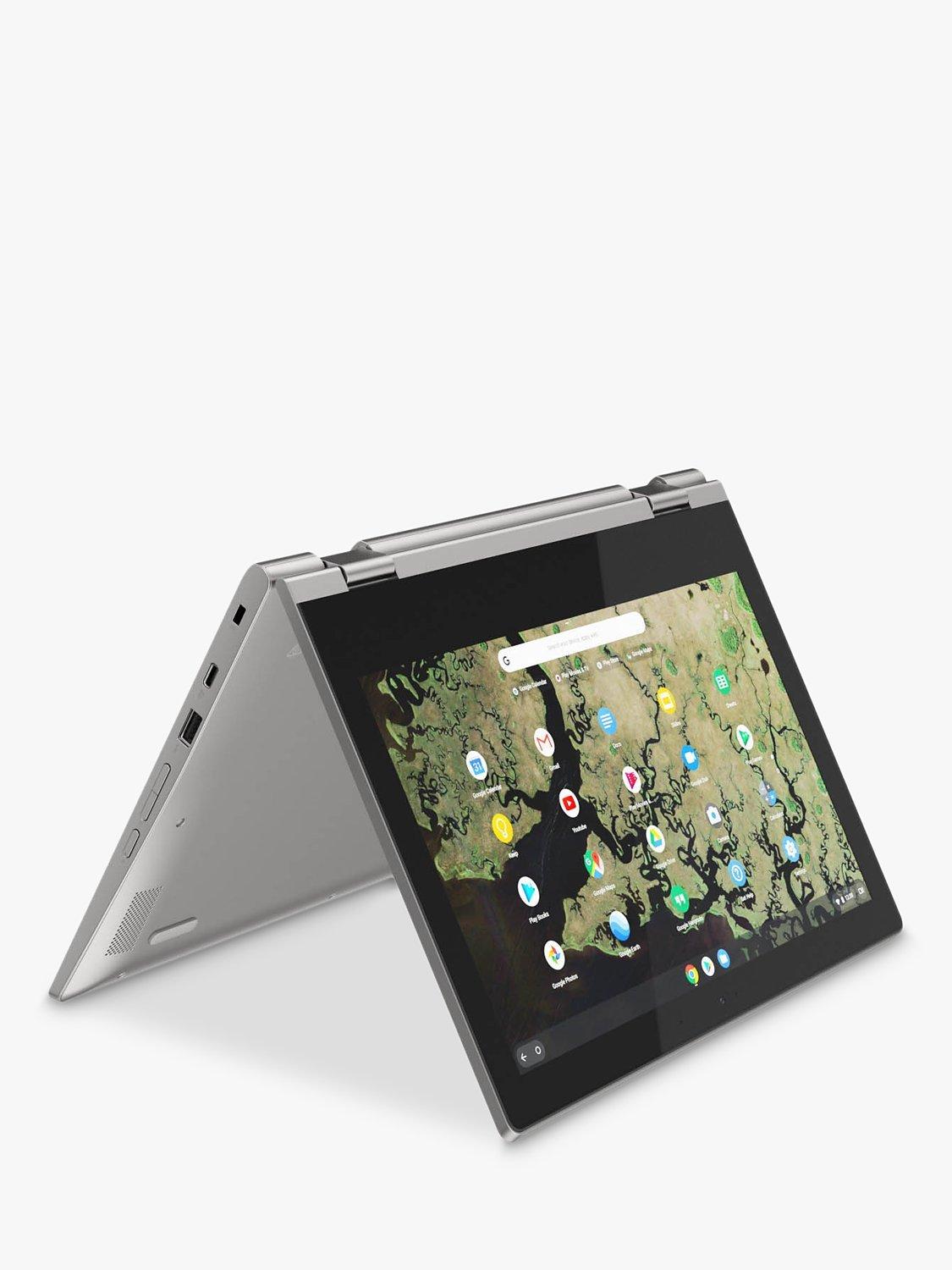 Lenovo Chromebook C340-11 1TA000BUK Chromebook, Intel Celeron, 4G RAM, 32GB eMMC, 11.6", Platinum Grey