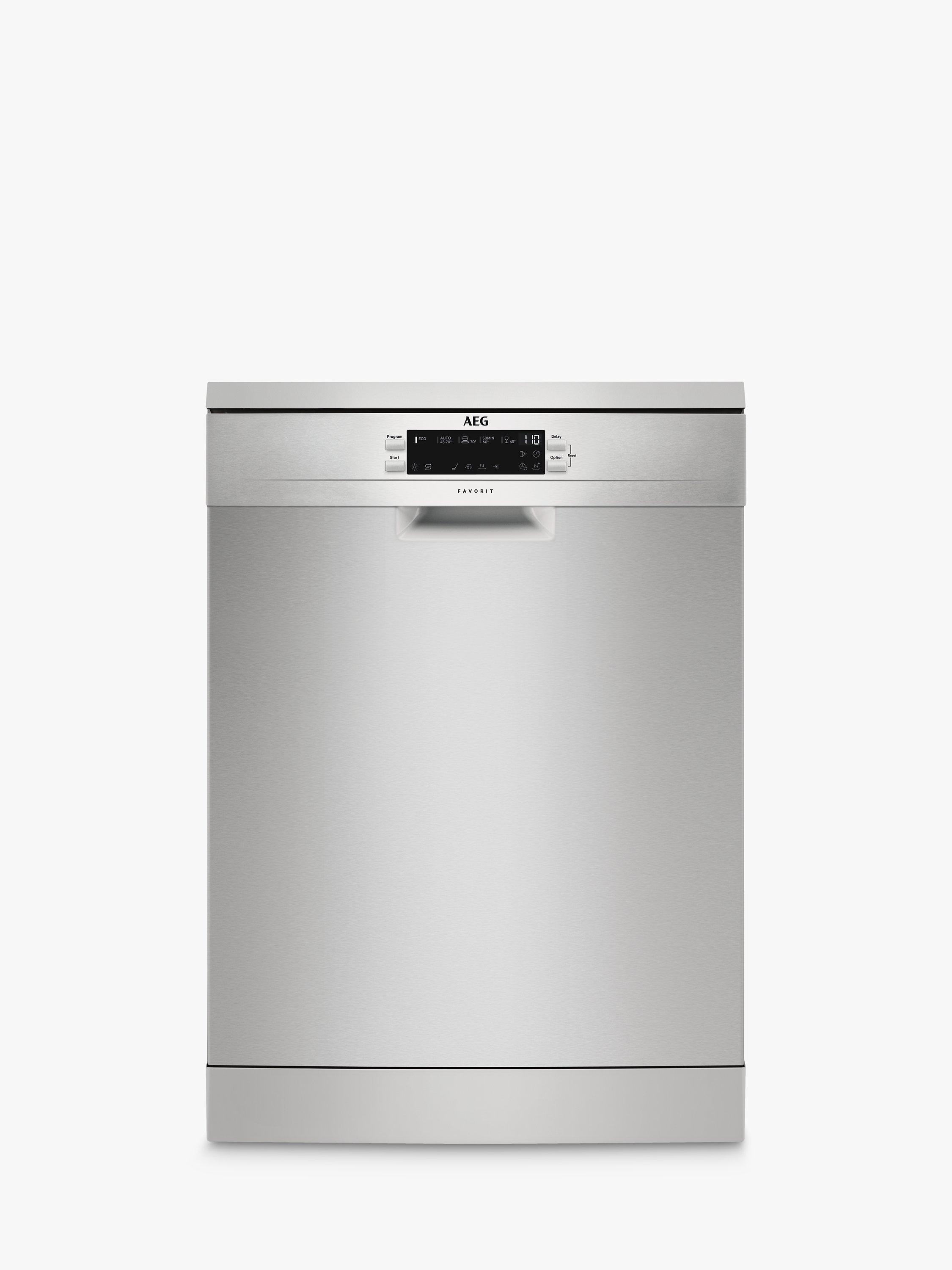AEG FFB53940ZM Freestanding Dishwasher, Stainless Steel