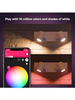 Philips Hue White and Colour Ambiance Fugato LED Smart Double Spotlight, White - view 2, White