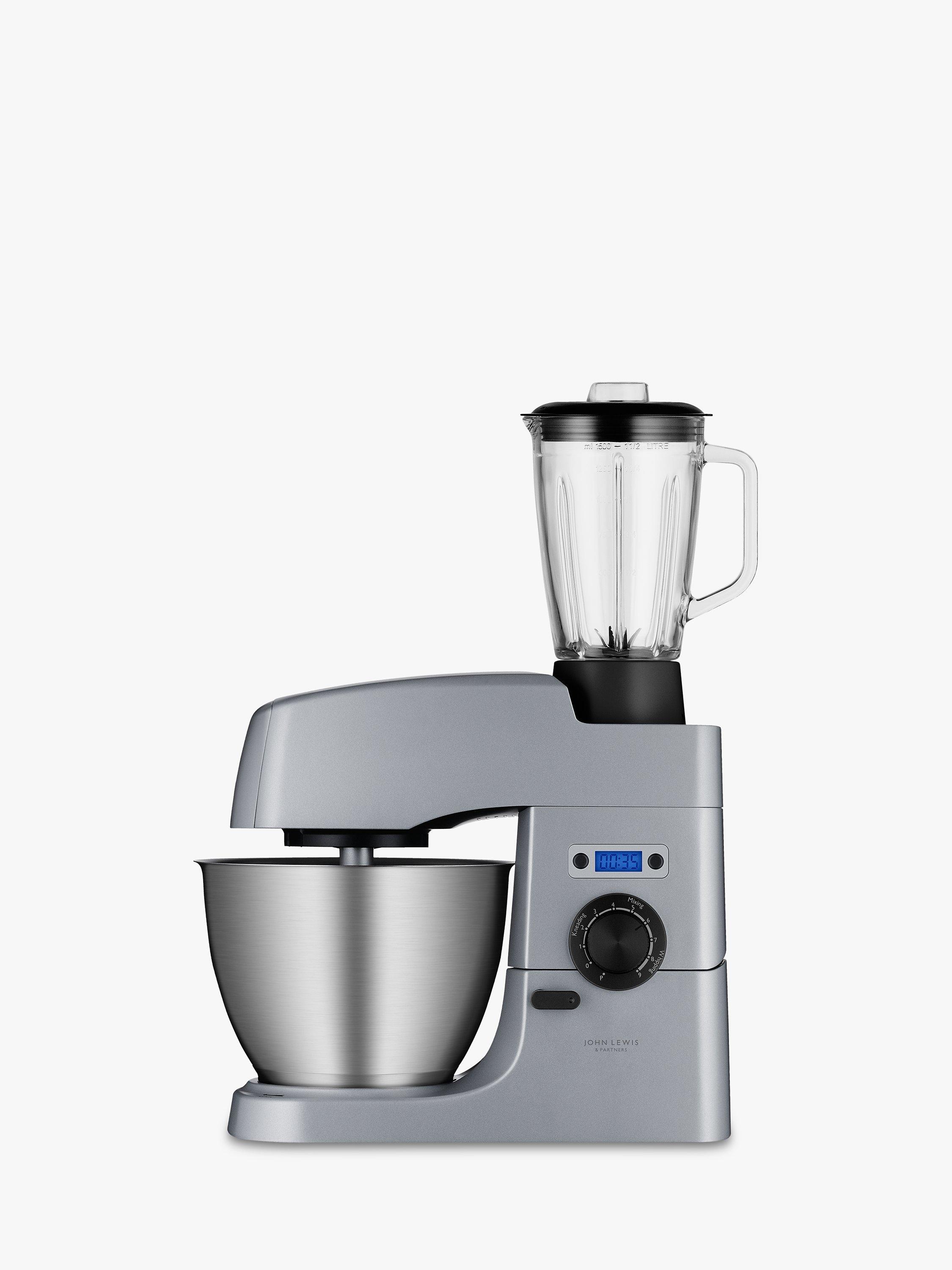 John Lewis JLSM628 Stand Food Mixer, Silver