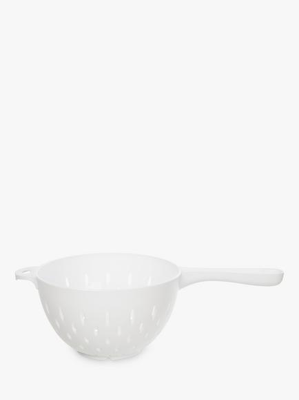 John Lewis Plastic Colander, 20cm, White, White