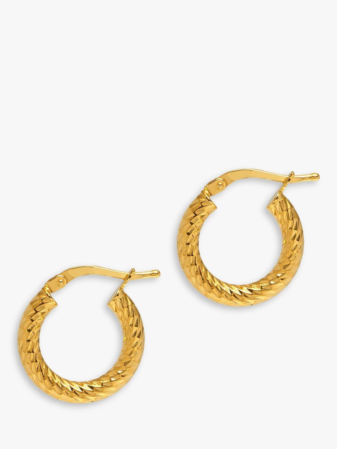 The Hoop Station La Serpente Small Textured Huggie Hoop Earrings, Gold