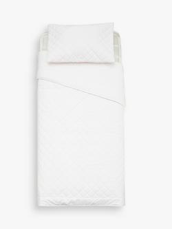 John Lewis Children's Natural Wool Single Duvet and Pillow Set, 300g, 5-7 Tog - view 2, White