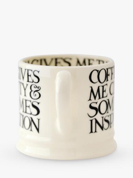 Emma Bridgewater Black Toast Small Mug, 175ml, Black/White - view 2, Black/White