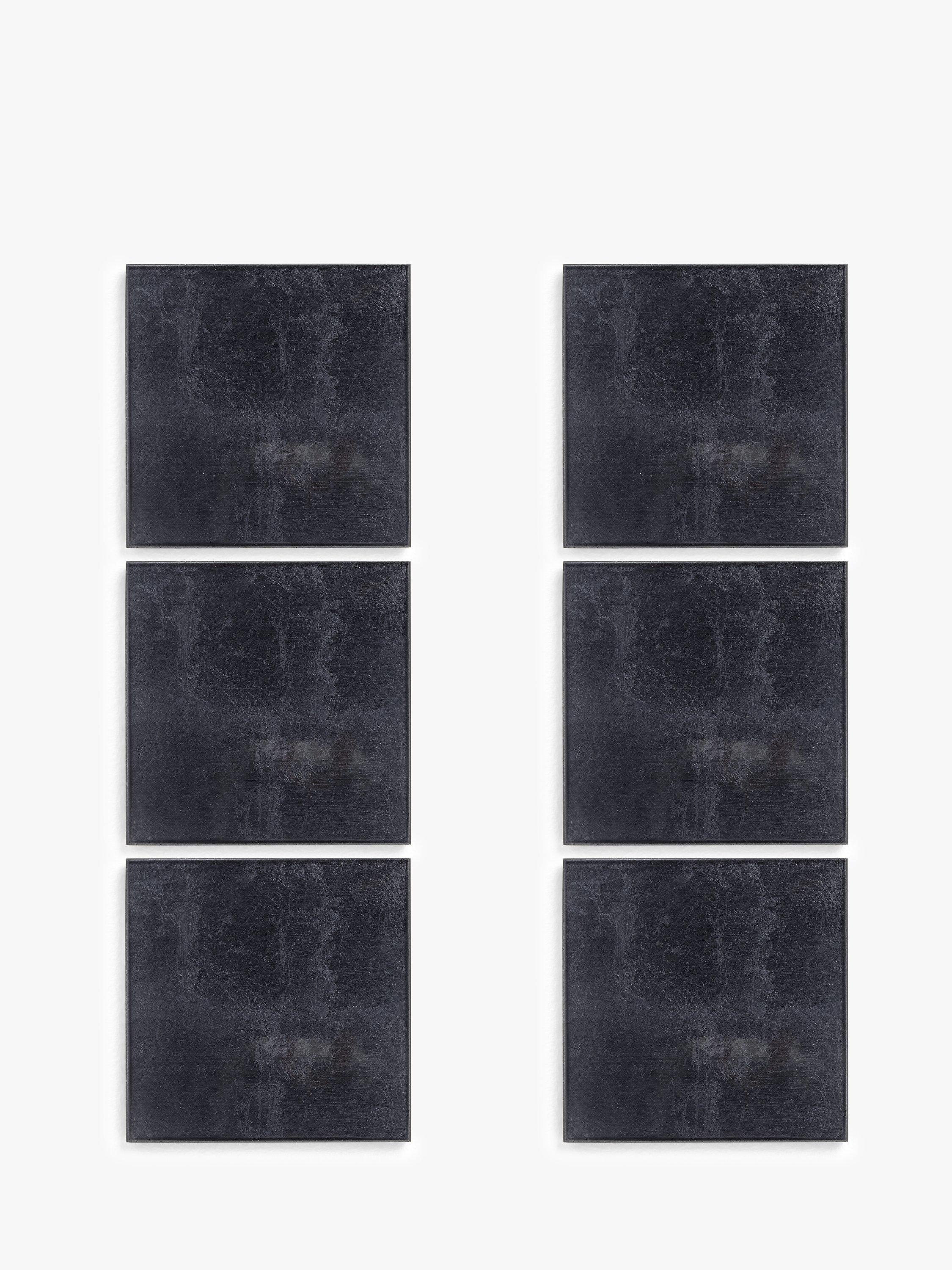 John Lewis & Partners Lacquer Coasters, Set of 6, Blue