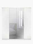 John Lewis Elstra 200cm Mirrored 4 Hinged Doors Wardrobe