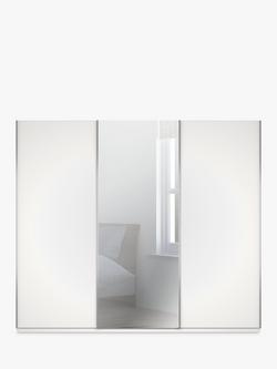 John Lewis Elstra 250cm Wardrobe Mirrored Sliding Door - view 2, White/Mirror