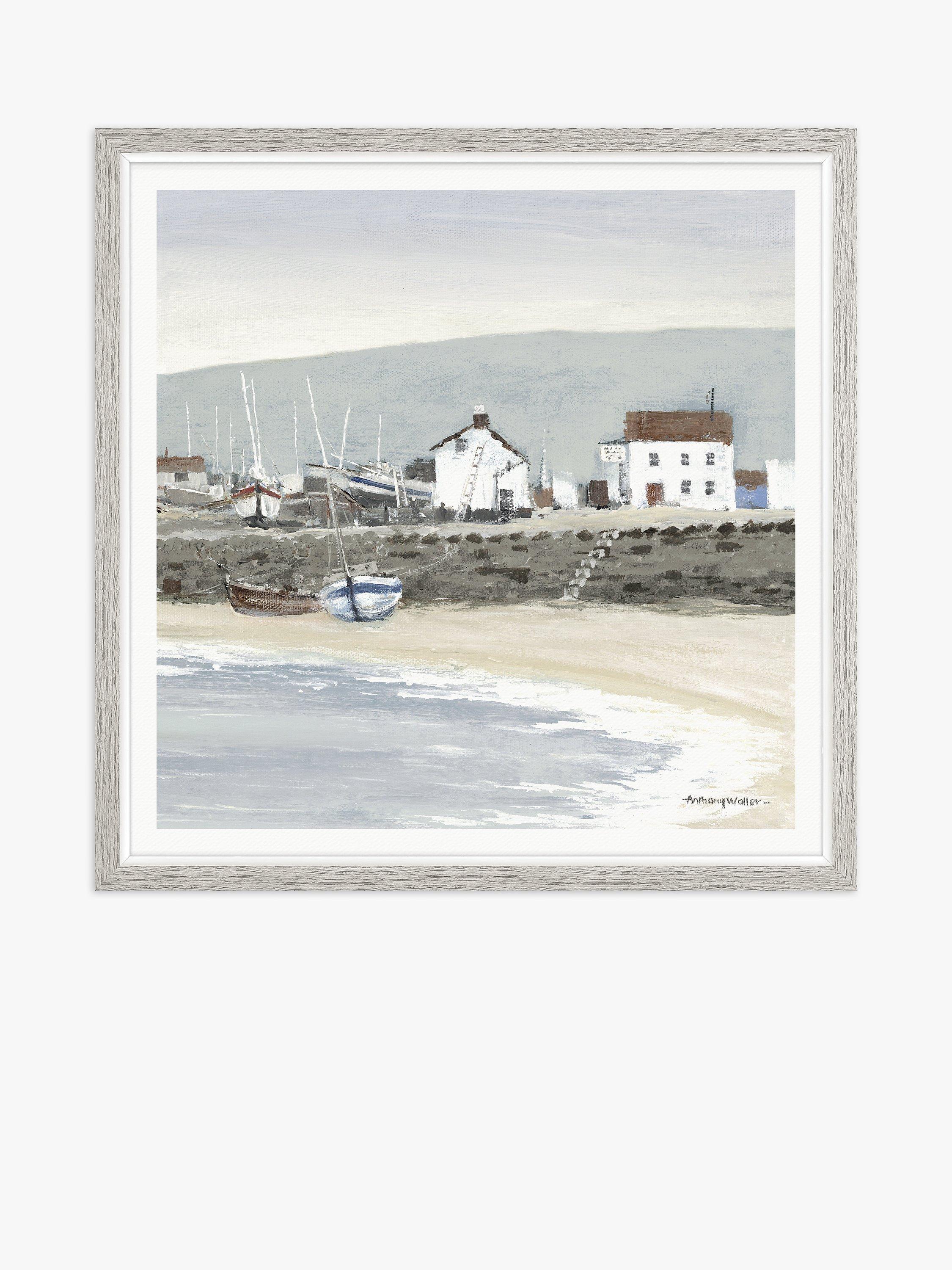 Anthony Waller - White Wash Bay Framed Print, 37 x 37cm, Blue/Multi